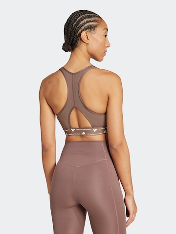 ADIDAS PERFORMANCE Μπουστάκι Αθλητικό σουτιέν 'PWRCT' σε καφέ