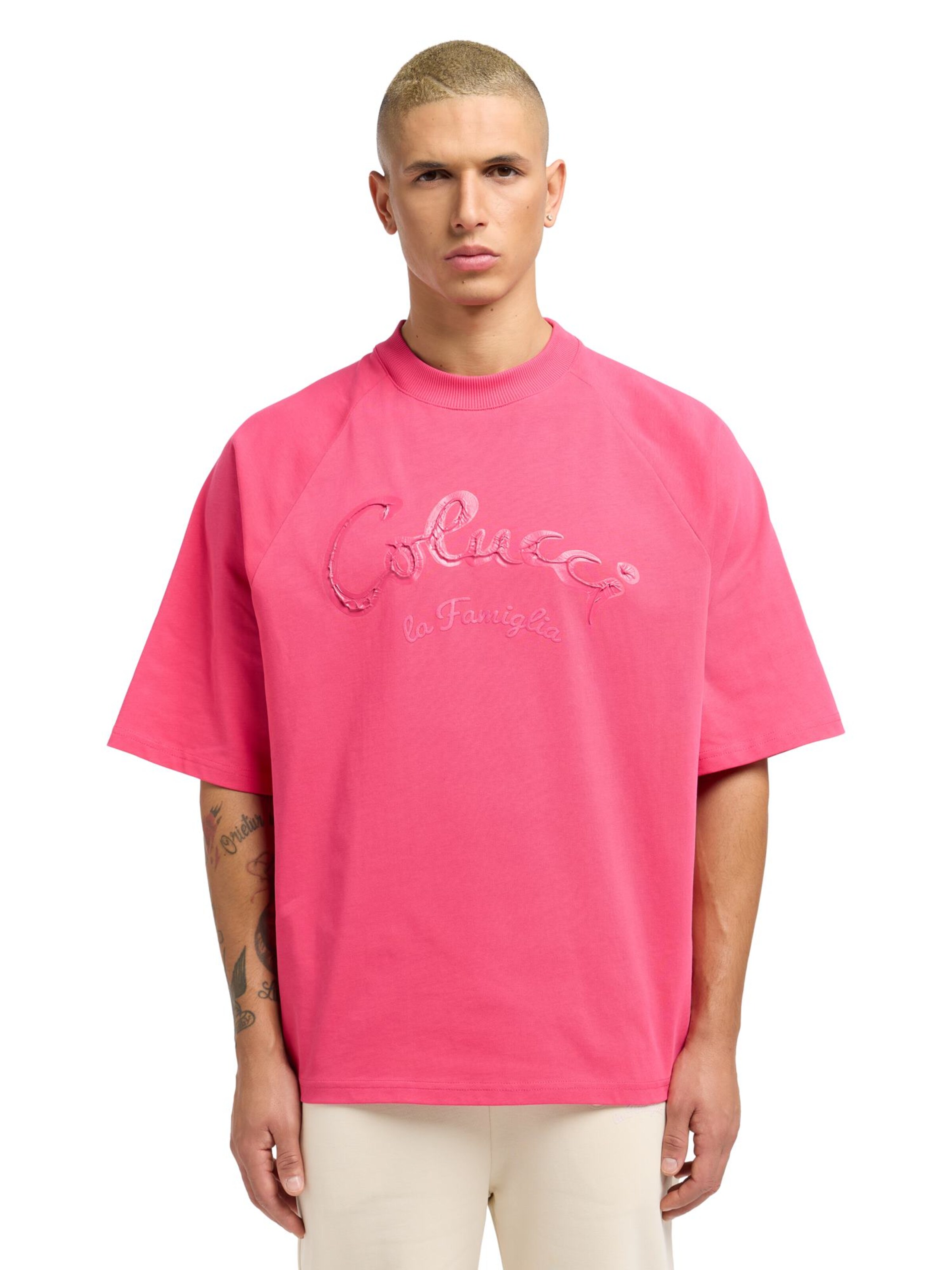 T-Shirt 'Donevski' Carlo Colucci en rose : devant