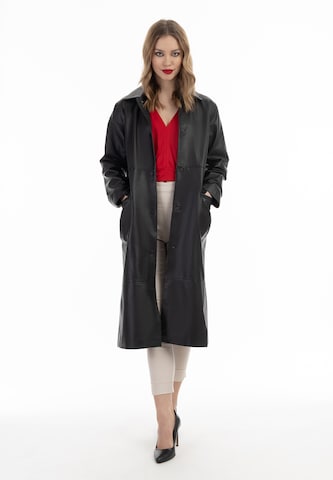 faina Ανοιξιάτικο και φθινοπωρινό παλτό σε μαύρο: μπροστά