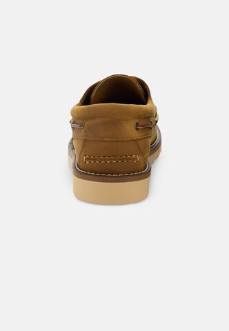 Boggi Milano Classic Flats in Brown: back