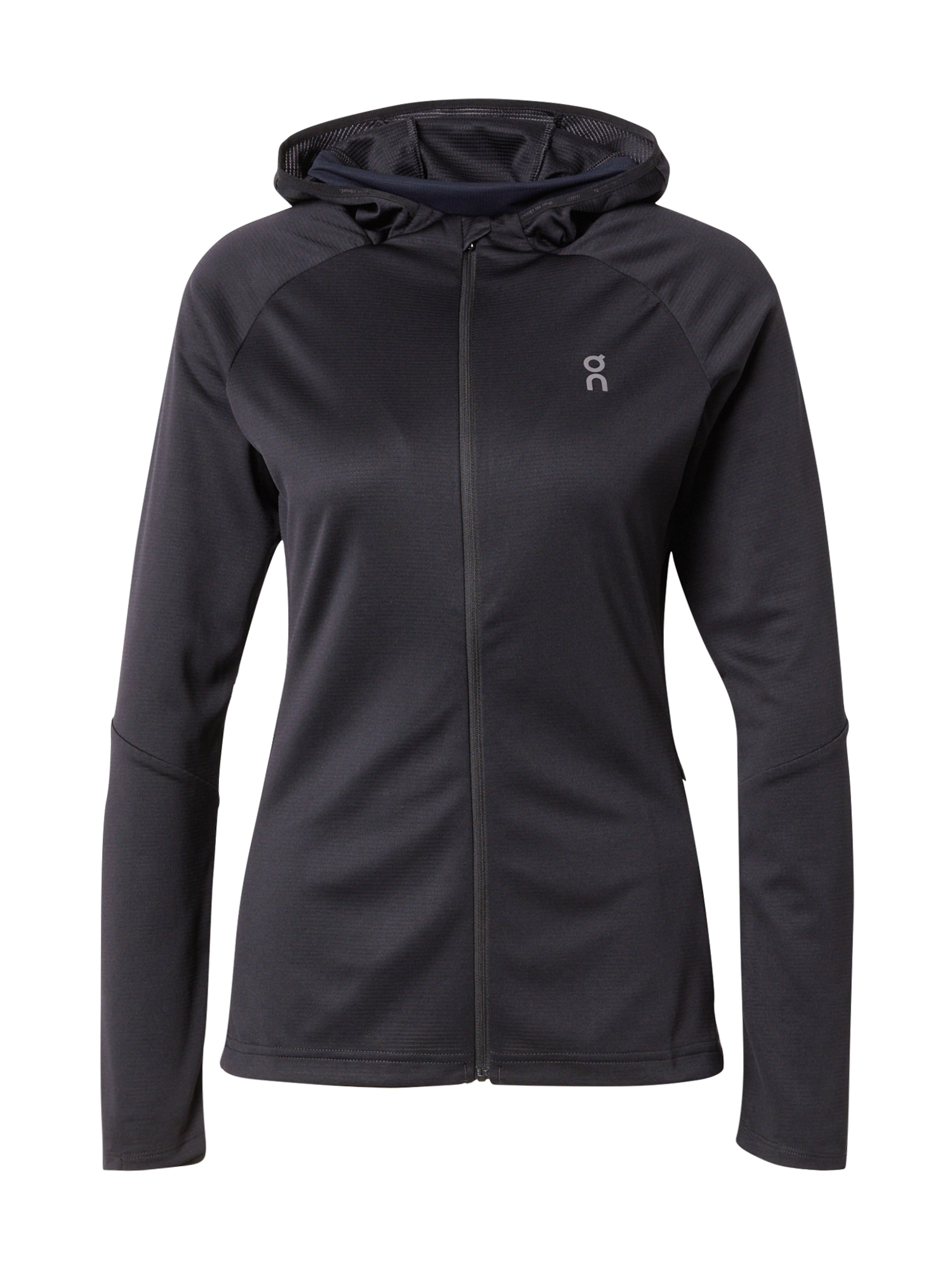 On Športová mikina so zipsom &#x27;Climate&#x27; - Čierna: predná strana