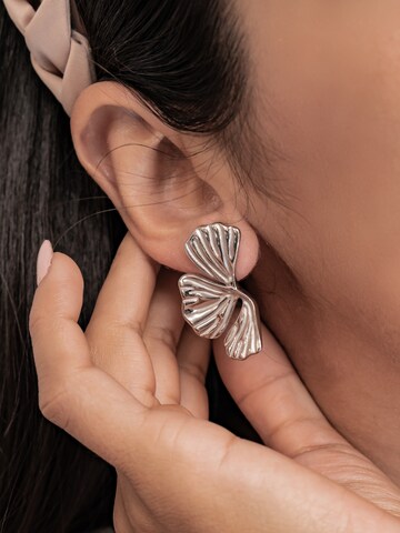 Hey Happiness Ohrringe 'Ginkgo Leaf' in Silber