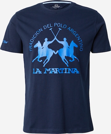 La Martina Tričko - Modrá: predná strana
