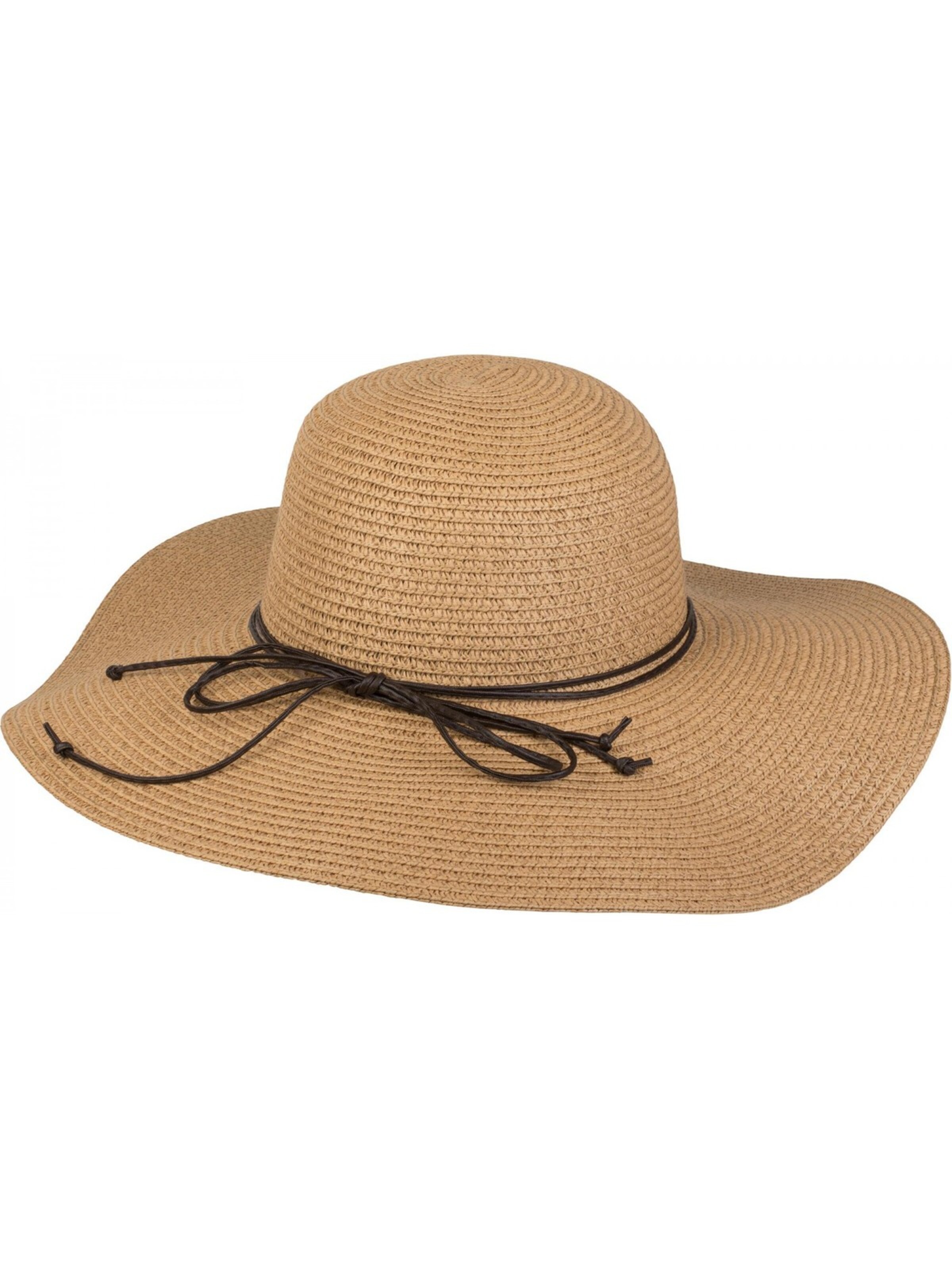styleBREAKER Hat 'Floppy Sonnenhut mit schmalem Zierband und Schleife' in Brown: front