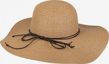 styleBREAKER Hat 'Floppy Sonnenhut mit schmalem Zierband und Schleife' in Brown: front