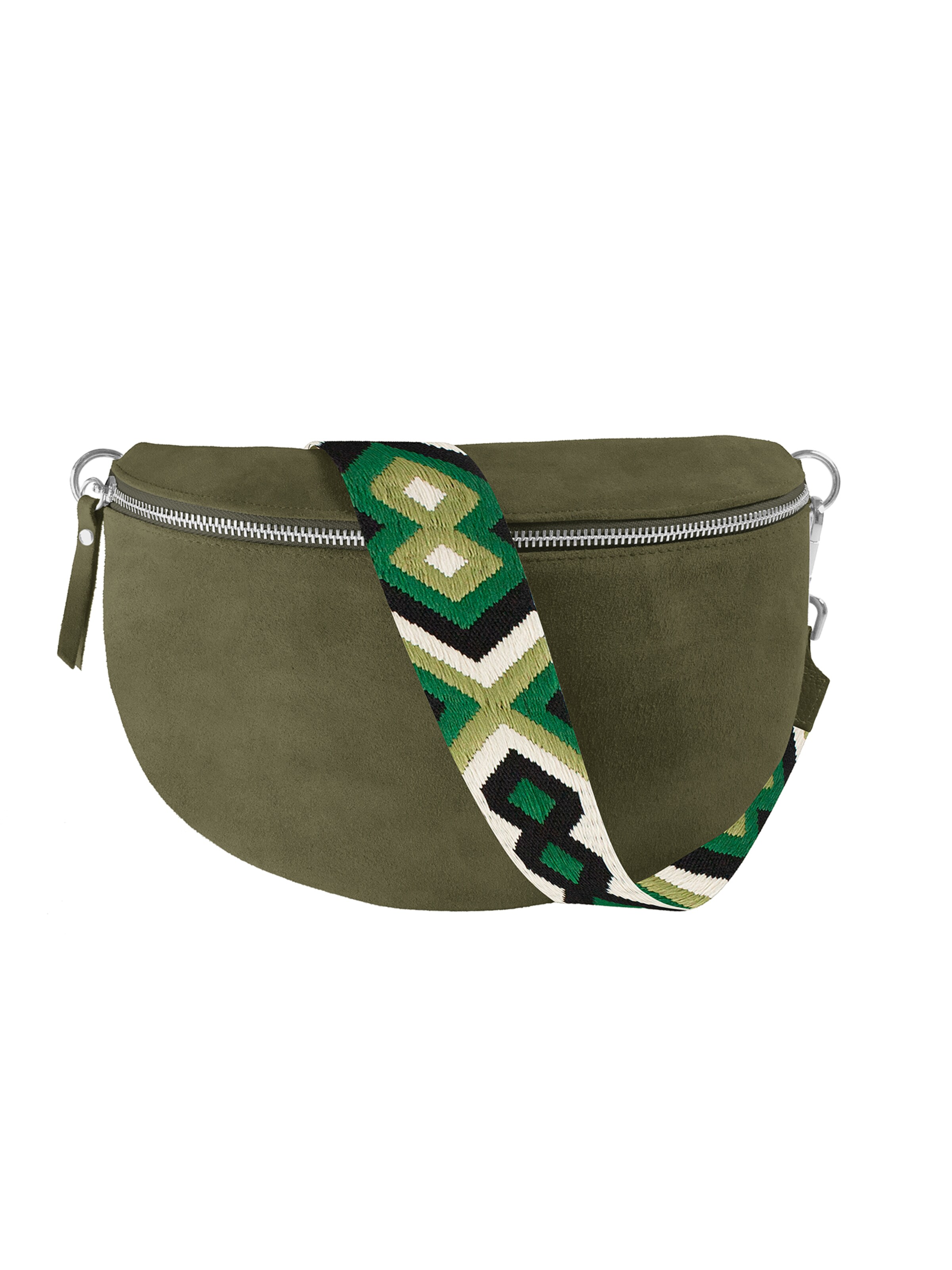 lePelou Gürteltasche 'ONDA large'‌‌‌‌ in Grün: Vorderseite