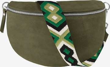 lePelou Gürteltasche 'ONDA large' in Grün: Vorderseite