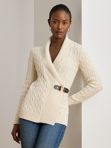 Lauren Ralph Lauren Knit cardigan 'DONATO' in Beige: front