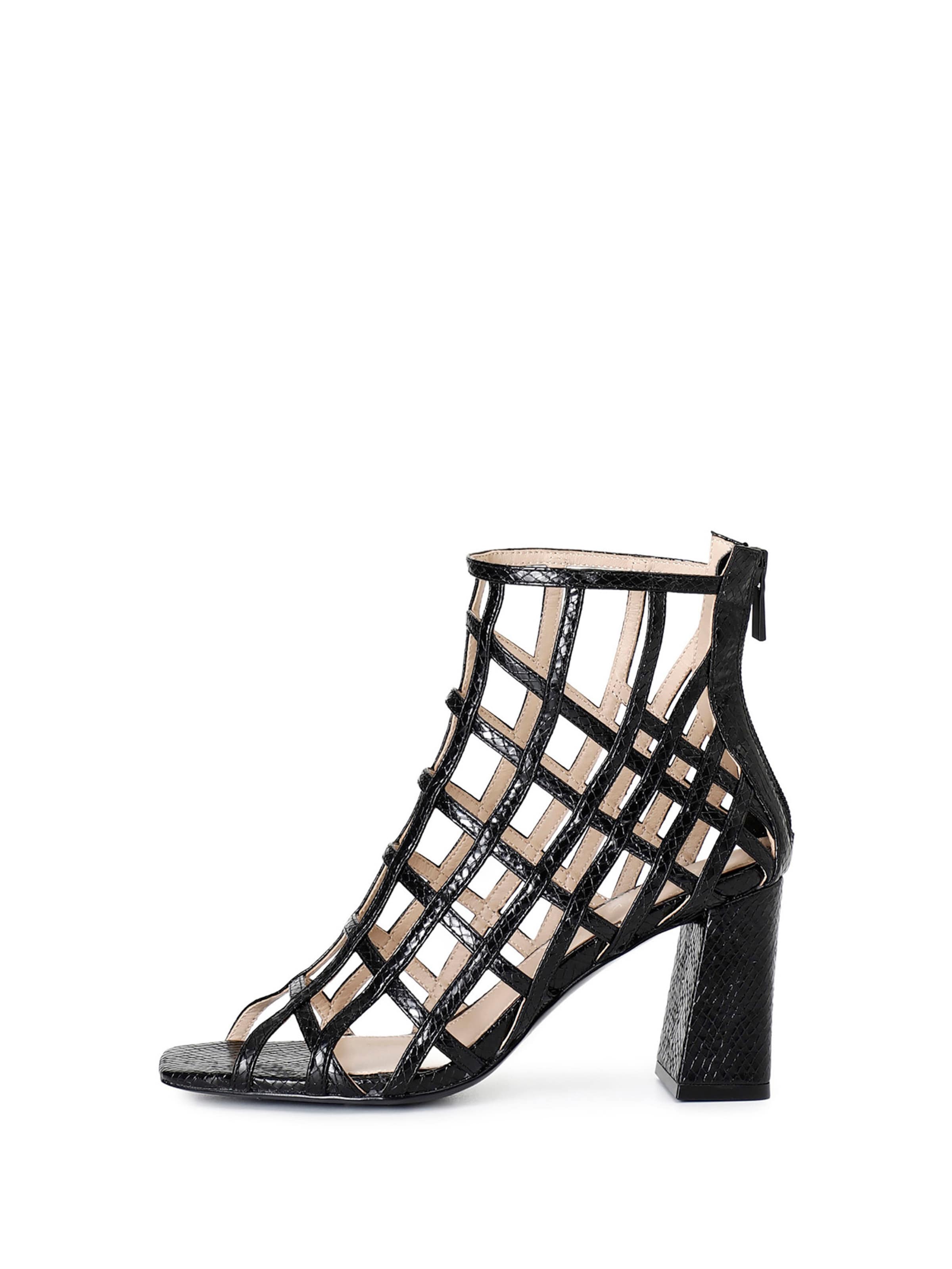 Stivaletto stringato di CAFè NOIR in nero: frontale