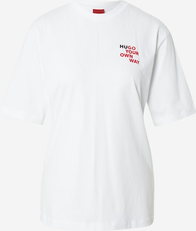 Tricou 'Dashire' HUGO pe roșu / negru / alb, Vizualizare produs