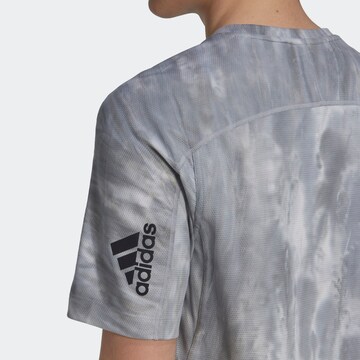 ADIDAS SPORTSWEAR Performance Shirt 'Overspray Graphic' in Grey