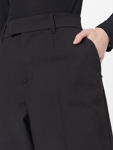 juoda PULZ Jeans Plačios klešnės „Chino“ stiliaus kelnės 'BINDY'