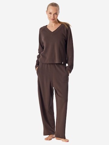 SCHIESSER Pajama pants ' Mix Relax ' in Brown