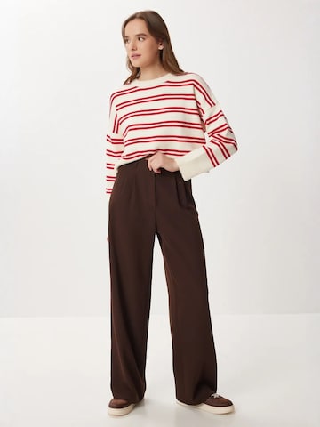 Happiness İstanbul Wide leg Pleat-front trousers in Brown