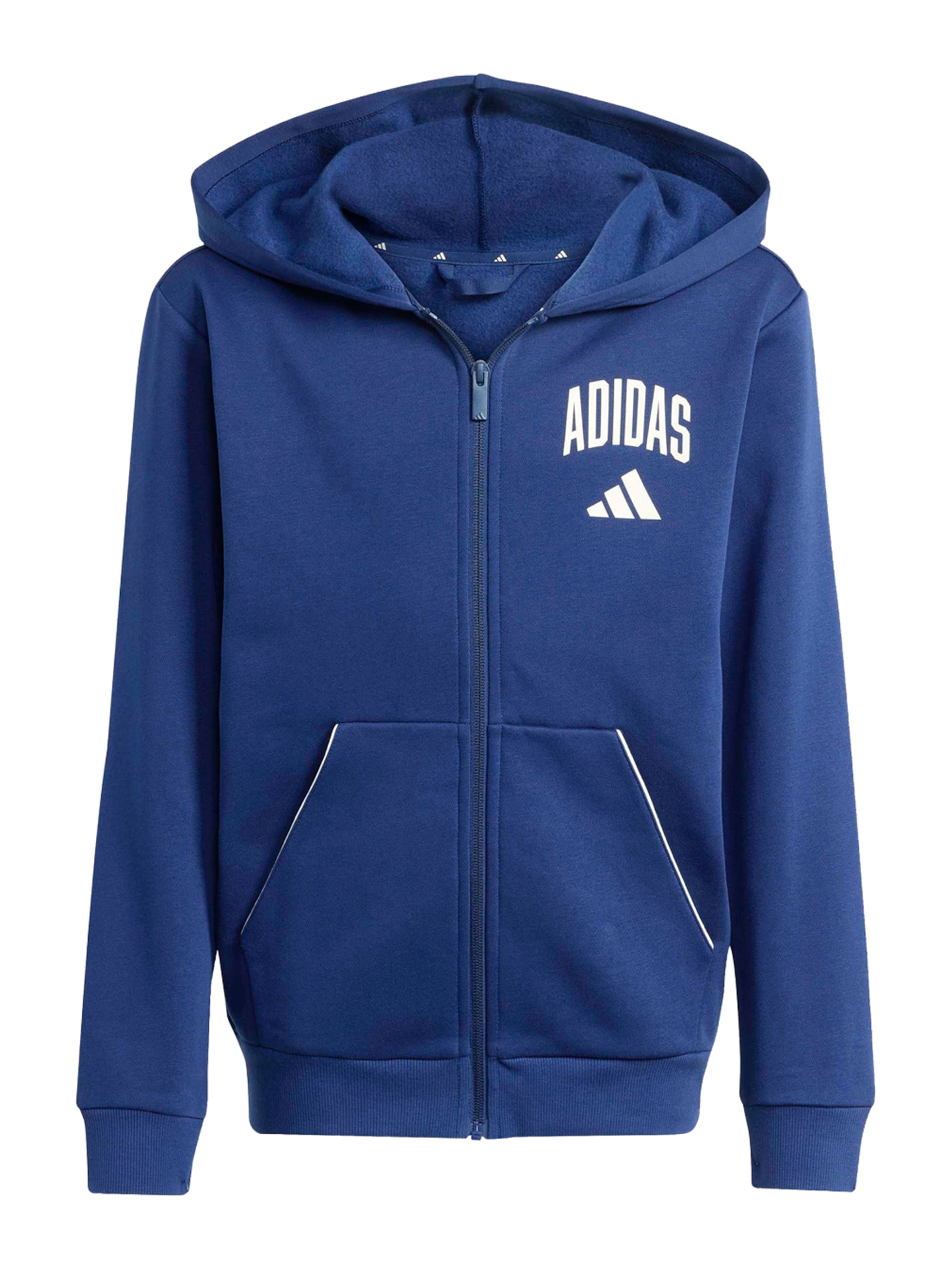 Bluză cu fermoar sport de la ADIDAS SPORTSWEAR pe albastru: față