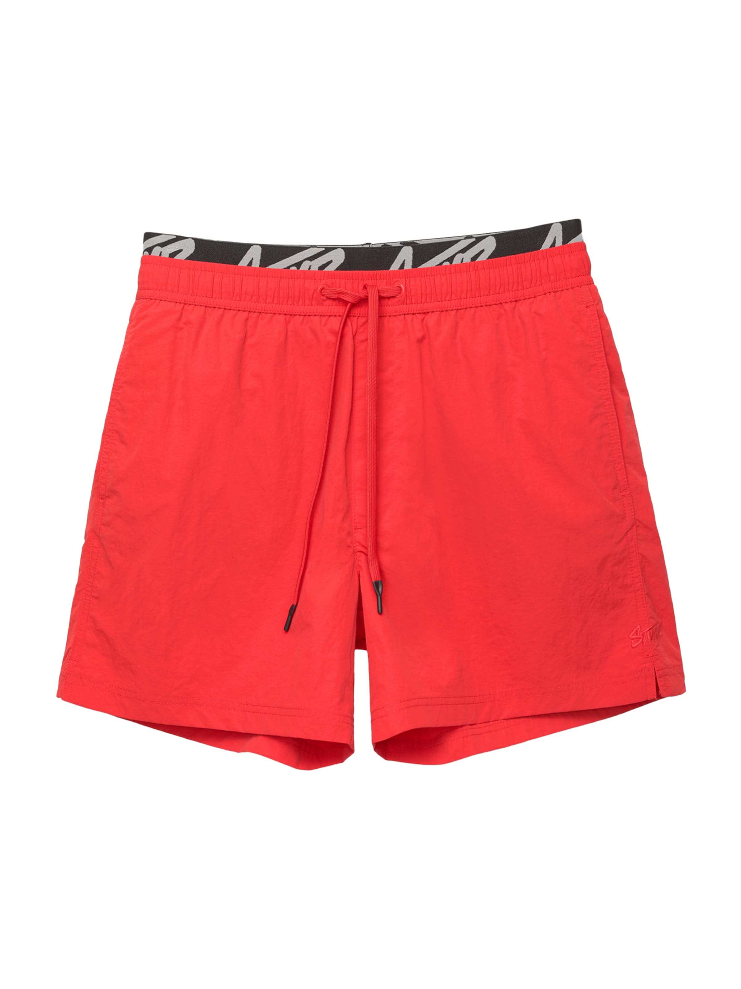 Pantaloncini da bagno Pull&Bear di colore grigio / rosso / nero, Visualizzazione prodotti