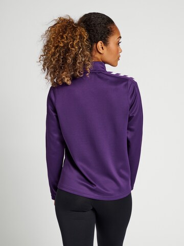 Hummel Athletic Zip-Up Hoodie 'Core' in Purple