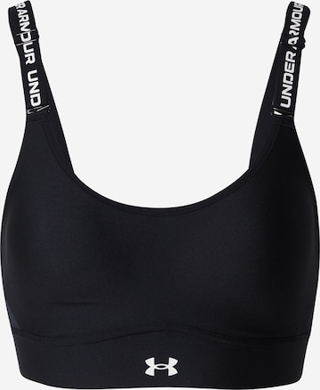 UNDER ARMOURBustier Sportski grudnjak 'Infinity 2.0' - crna boja: prednji dio