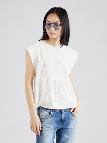 modström - Blusa 'Hollyn' em branco: frente