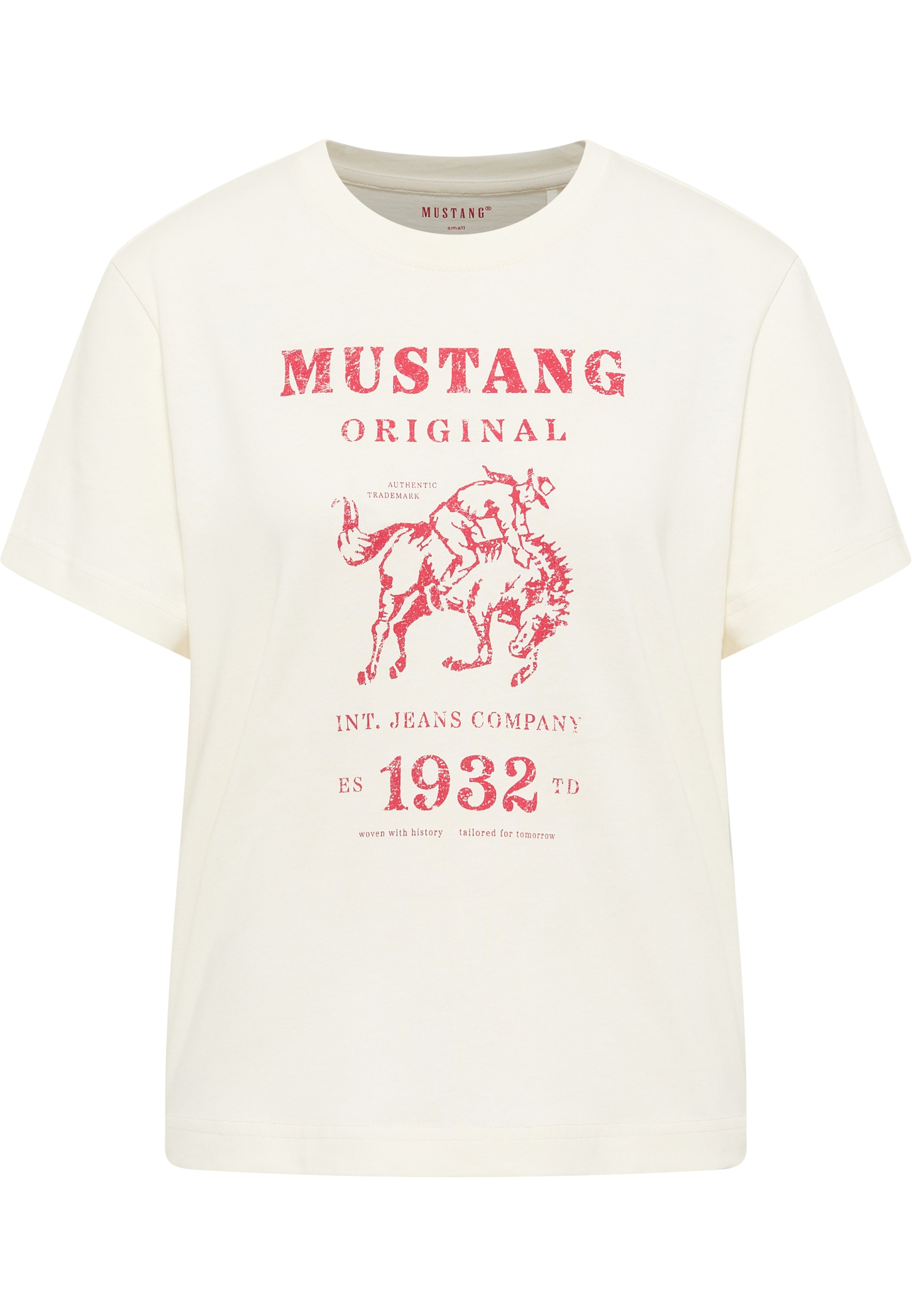 MUSTANG Shirt ' Floris ' in Blood red / Off white, Item view
