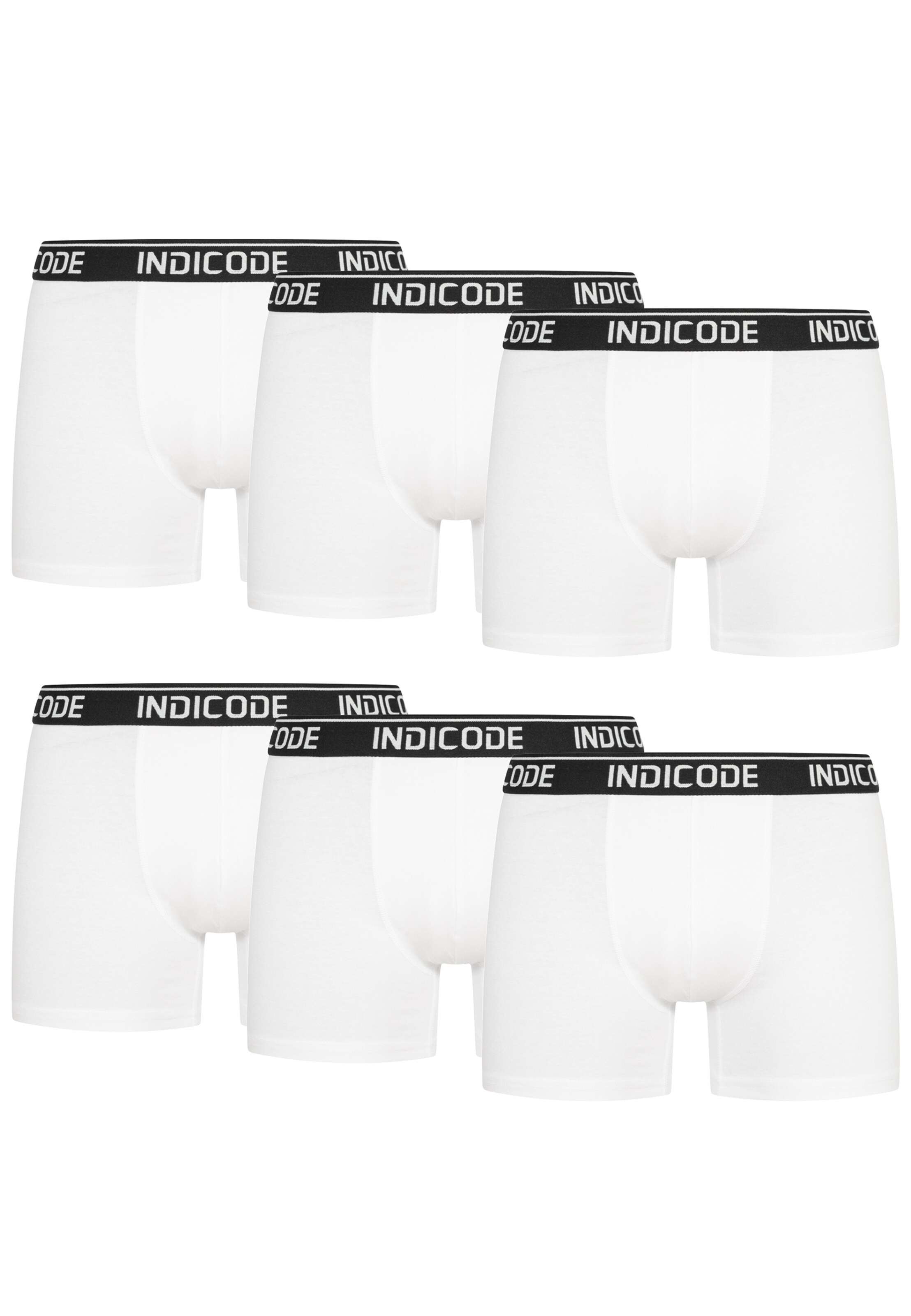 INDICODE JEANS Boxershorts ' Milano ' in Wit: voorkant