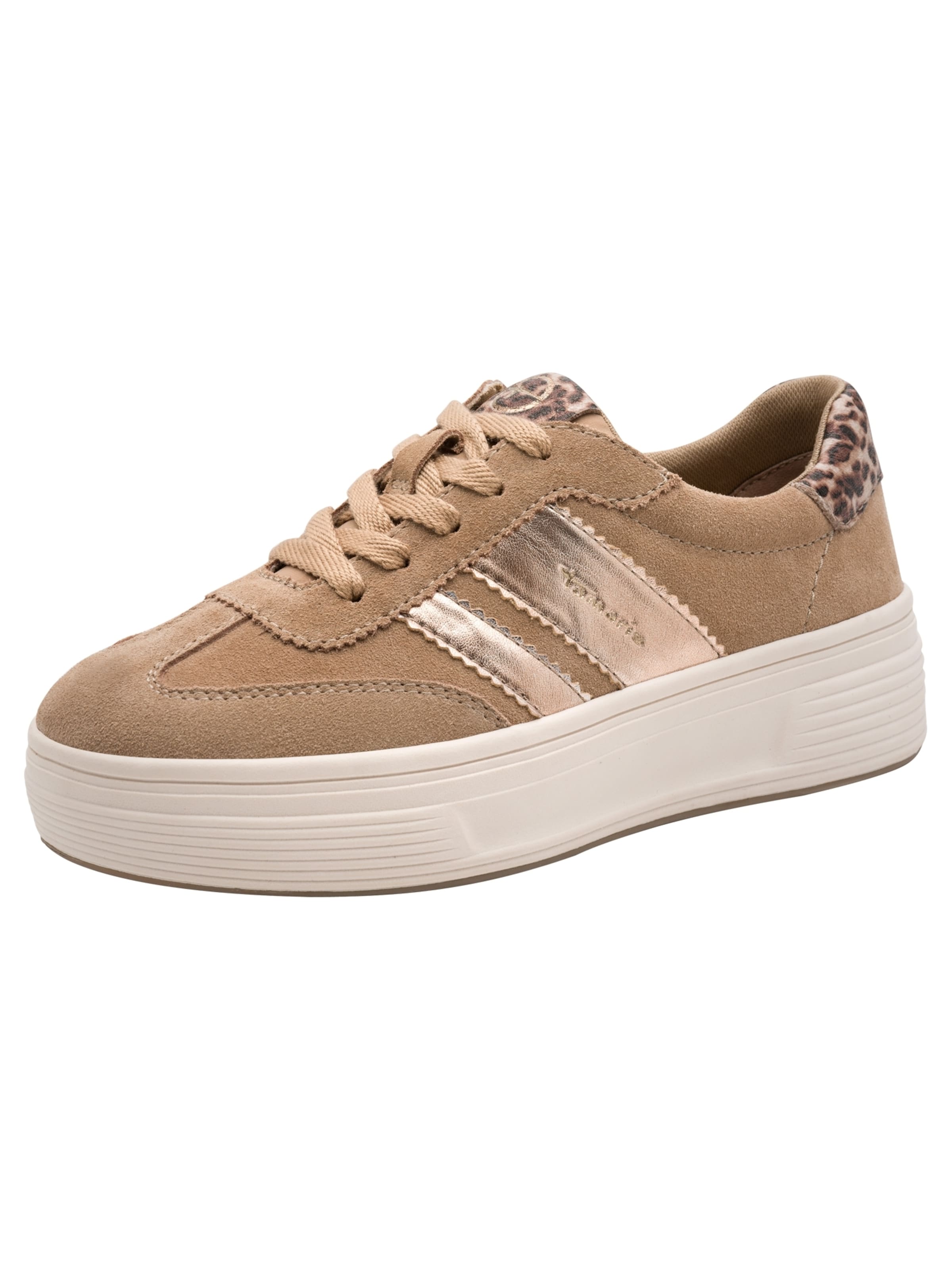 Baskets basses Tamaris en marron : devant