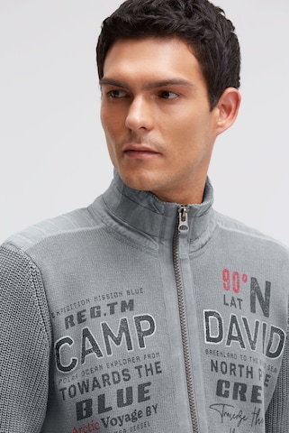 CAMP DAVID Knit Cardigan in Grey
