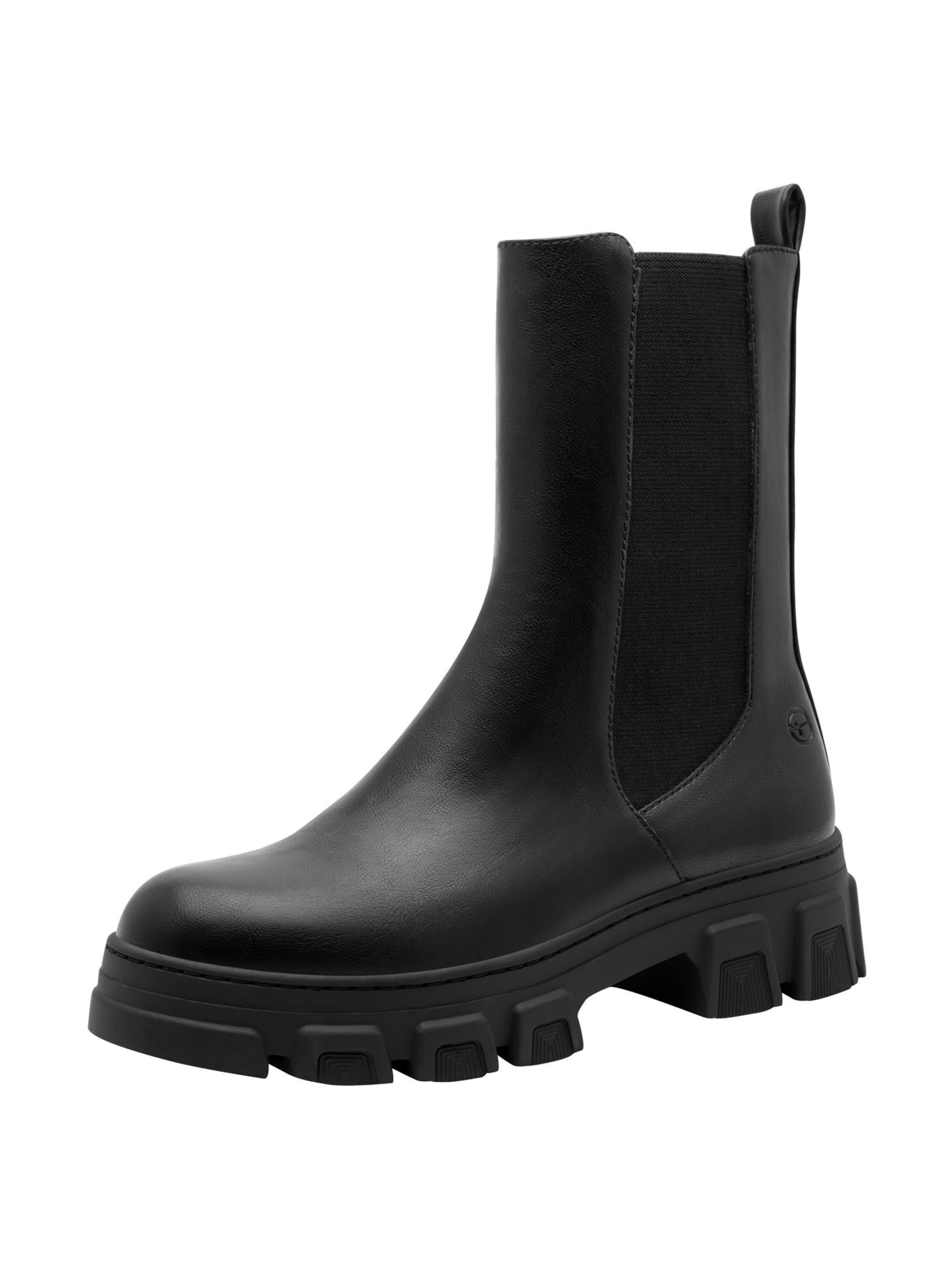 Tamaris Chelsea boots in Zwart: voorkant