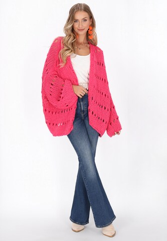 IZIA Gebreid vest 'Boho' in Roze