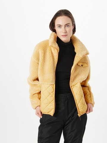 BRUNOTTI Athletic Fleece Jacket 'Becca' in Yellow: front