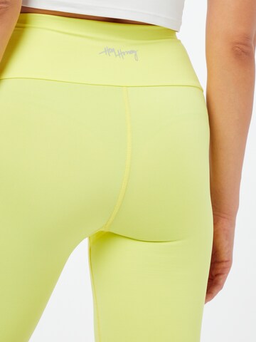 Hey Honey Skinny Sportbroek in Geel