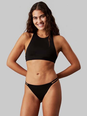 Calvin Klein Swimwear Bikini bottom 'Split Elastic' in Black: front