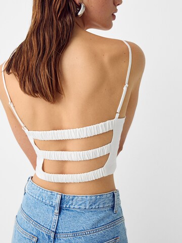 Bershka Top in Weiß