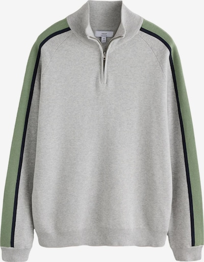 Next Pullover in XXXL in grau / hellgrün / schwarz, Produktansicht