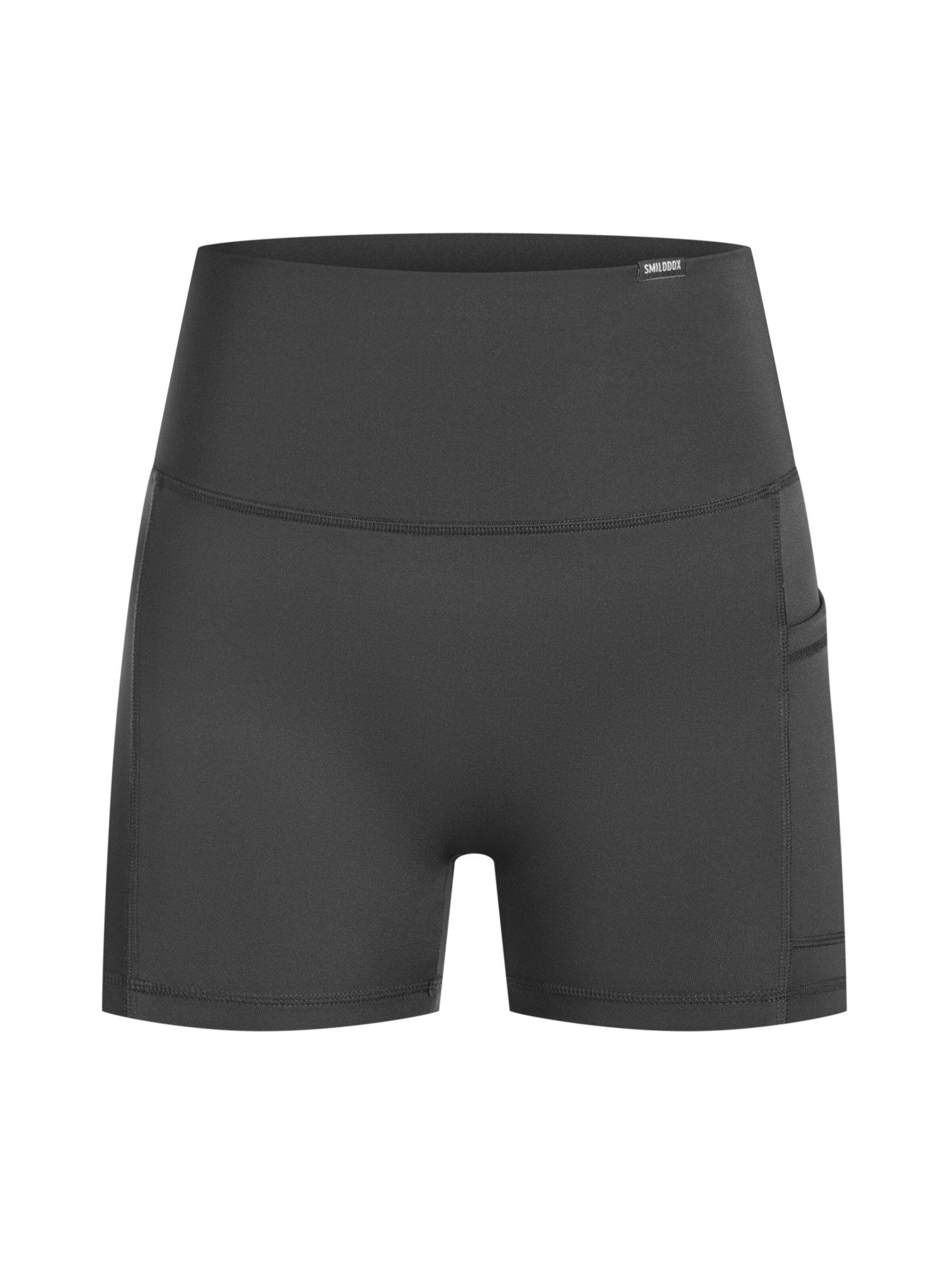 Smilodox Slimfit Shorts with Pockets ' Lissa ' in Grau: Vorderseite