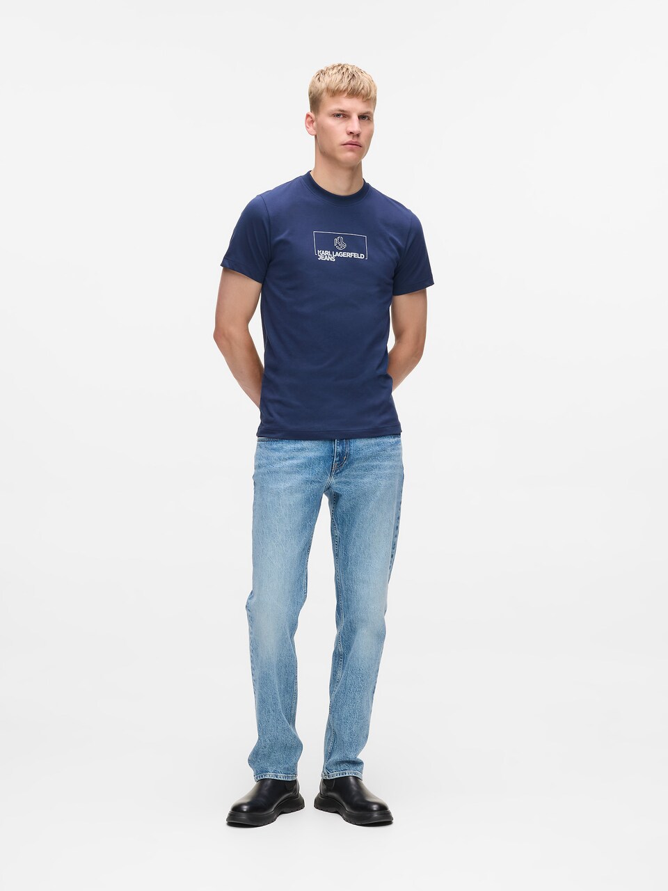 Bootcut Jeans de la KARL LAGERFELD JEANS pe albastru