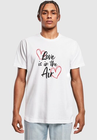 Merchcode Shirt 'Valentines Day - Love is in the Air' in Weiß: predná strana
