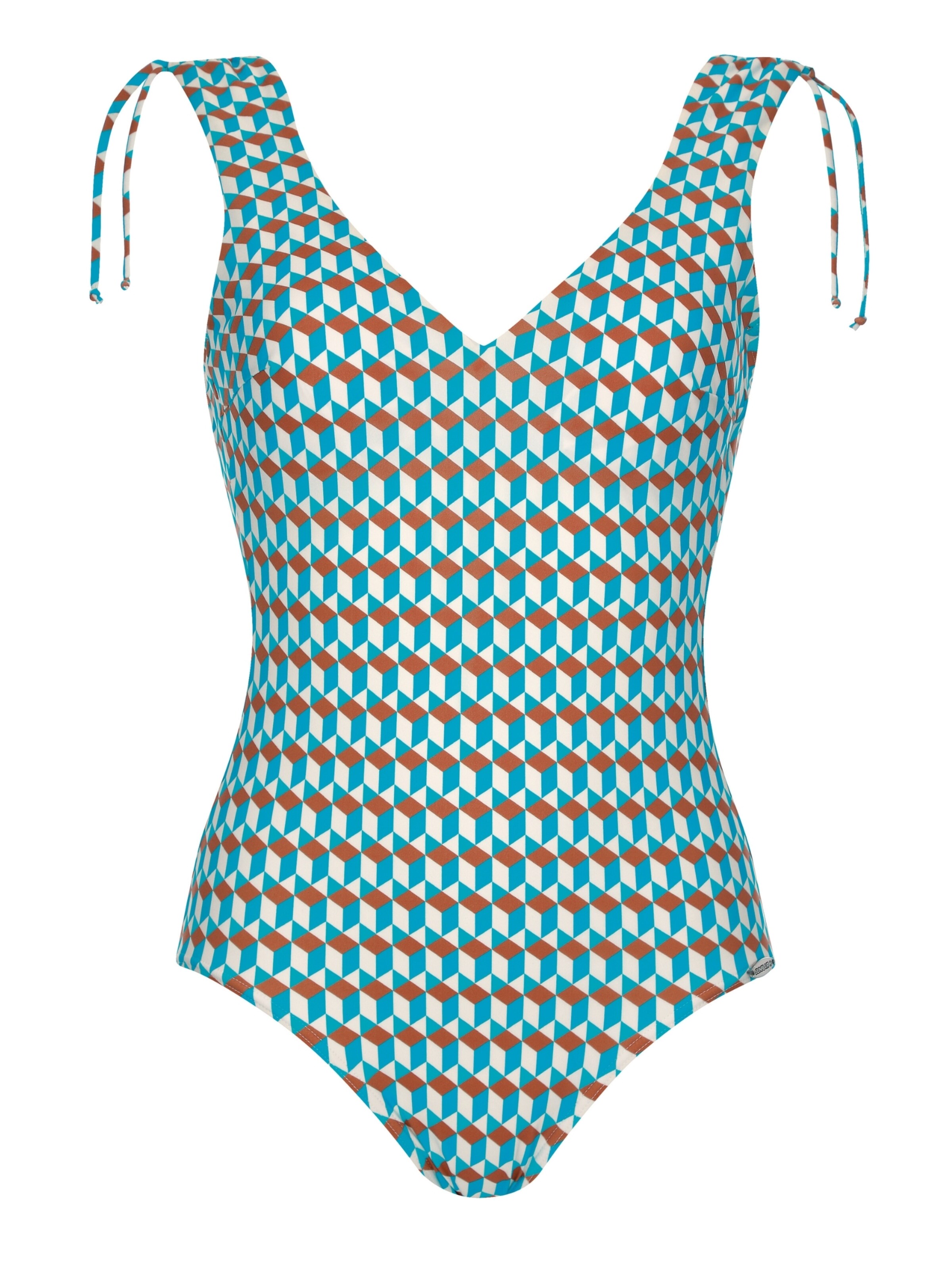 SUNFLAIR Bustier Badeanzug in Grün: Vorderseite