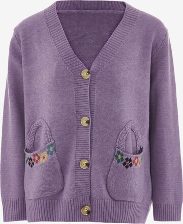 IMMY Knit Cardigan in Purple: front