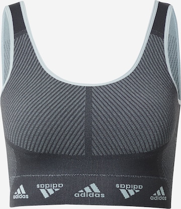 ADIDAS PERFORMANCE Sports Bra in Grey: front