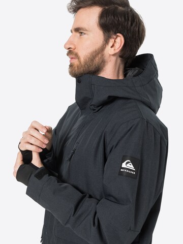 QUIKSILVER Regular fit Athletic Jacket 'Mission Solid' in Black