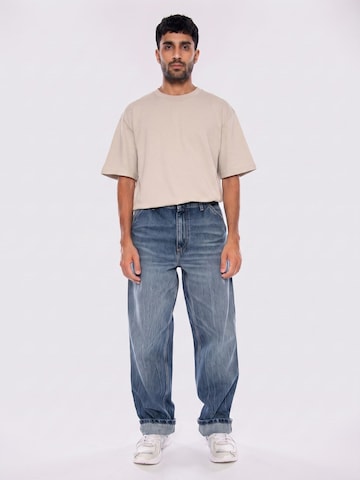 Baggy Jean 'SINGLE KNEE PANT BLUE MARBLE USED WASH' Carhartt WIP en bleu