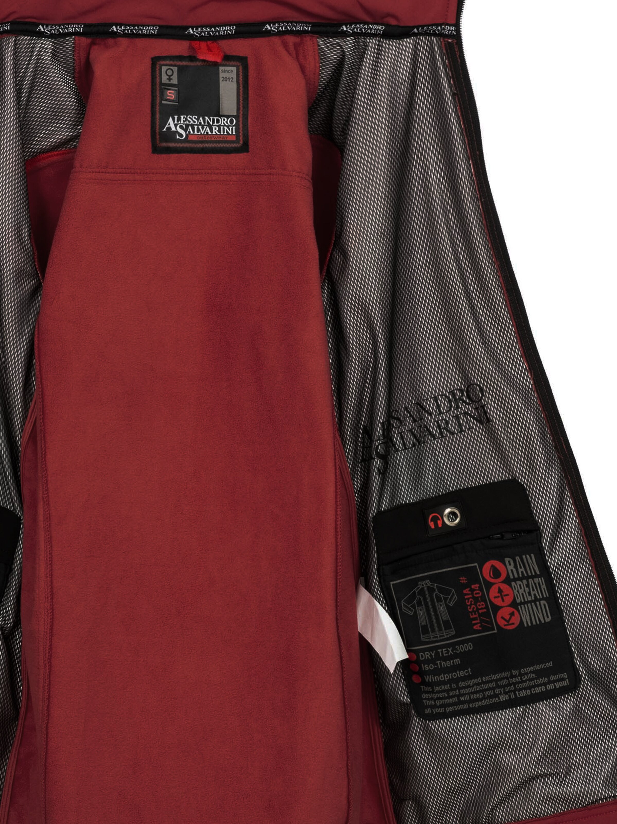 Alessandro Salvarini Funktionsjacke in Rot