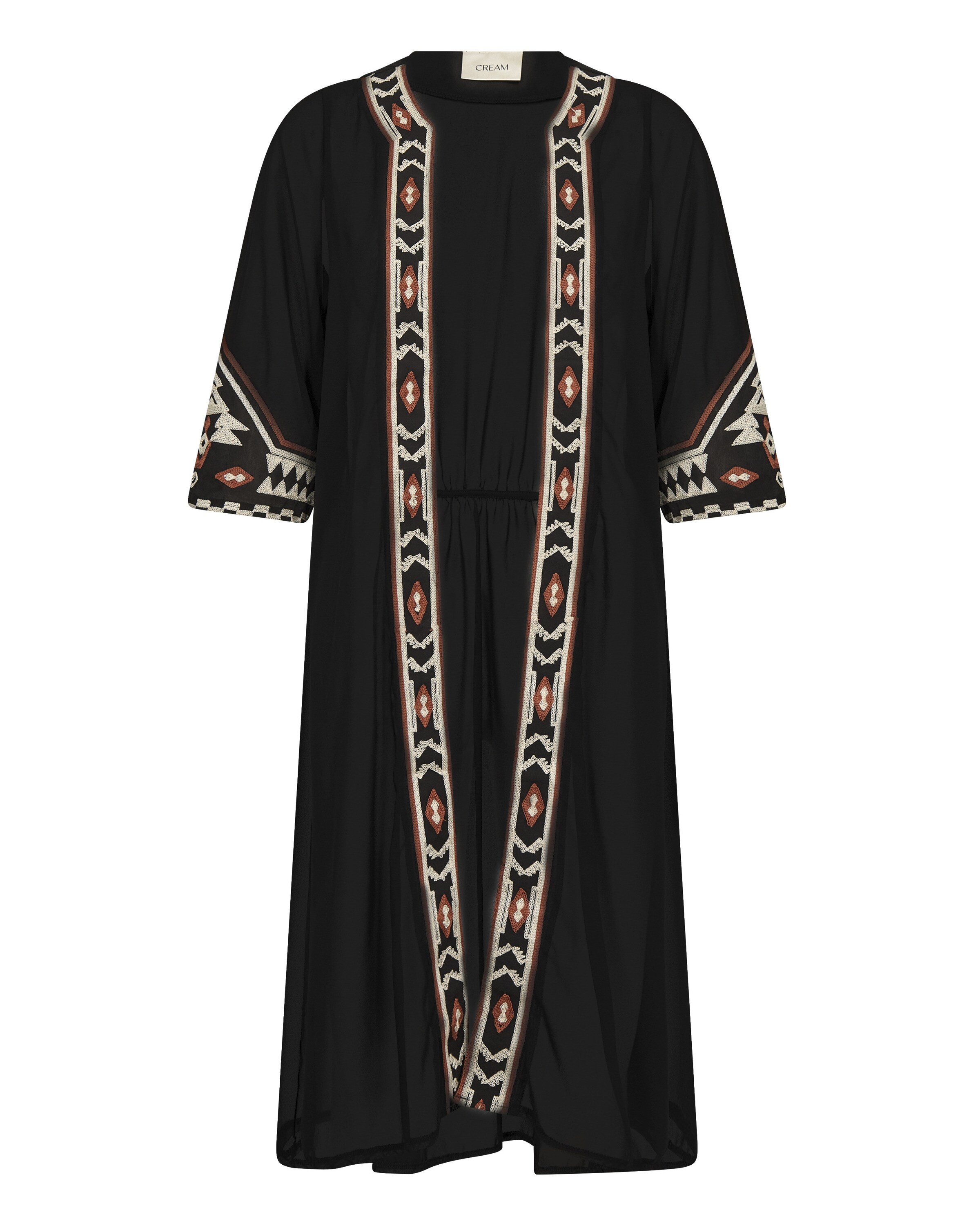 Kimono 'Beti' di Cream in nero: frontale