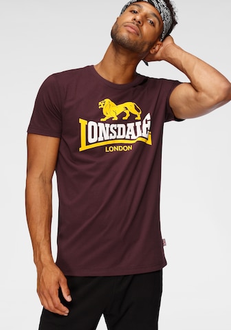 LONSDALE Μπλουζάκι 'Holmpton' σε κόκκινο