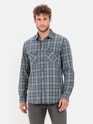 CAMEL ACTIVE Regular fit Button Up Shirt in Blue: front