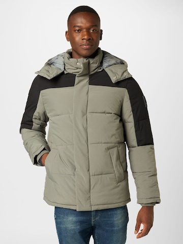 BURTON MENSWEAR LONDON Winterjas in Grijs: voorkant