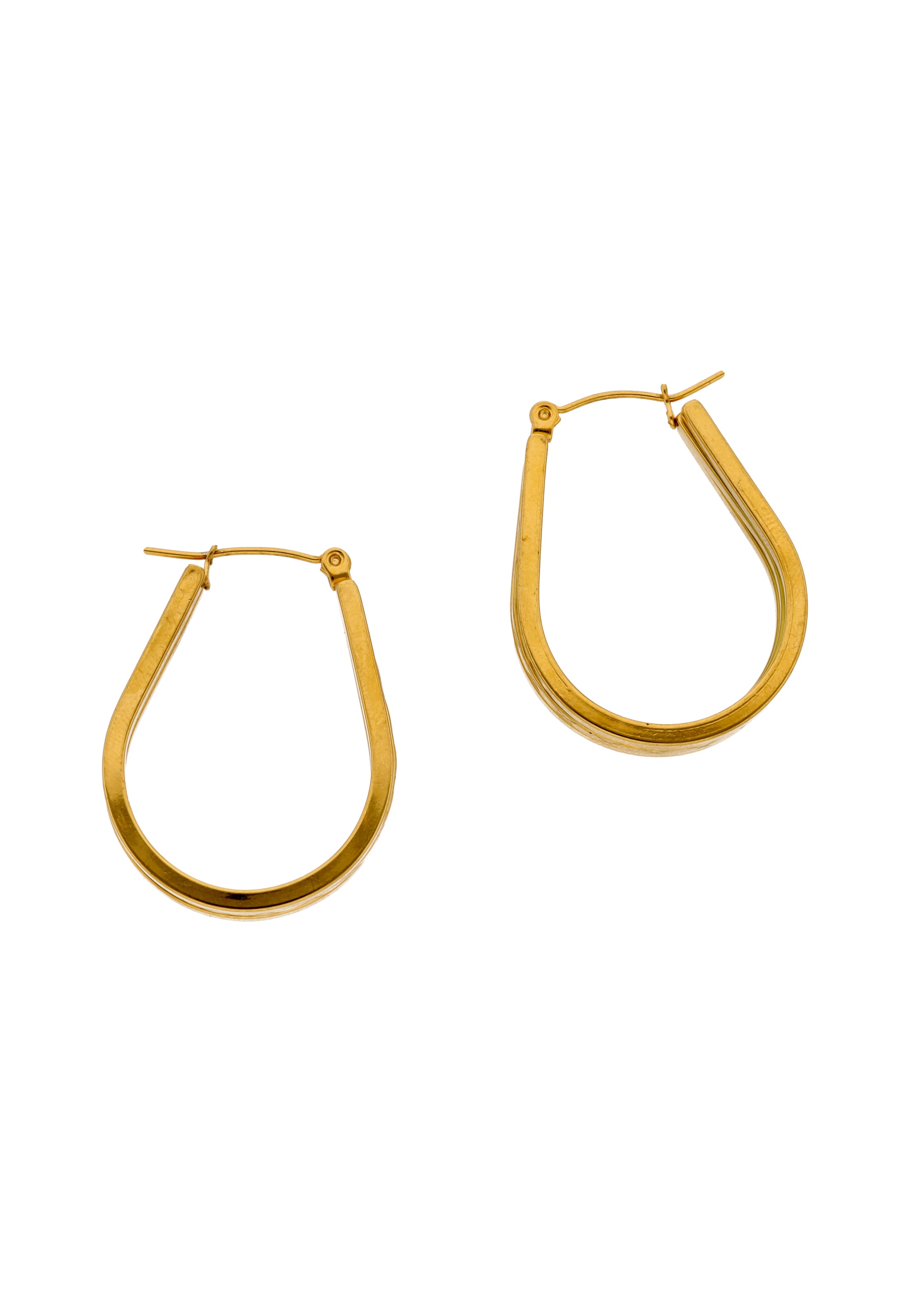 Boucles d'oreilles usha WHITE LABEL en or : devant