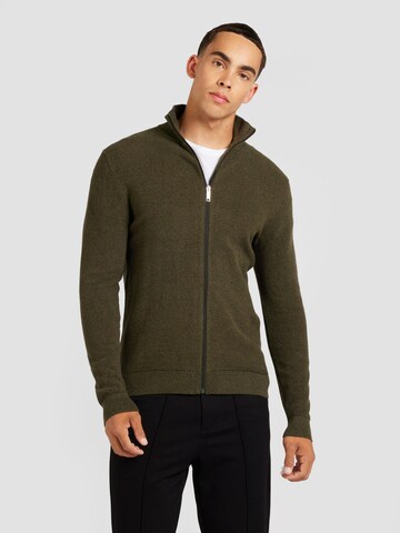 SELECTED Gebreid vest 'SLHROSS' in Groen: voorkant