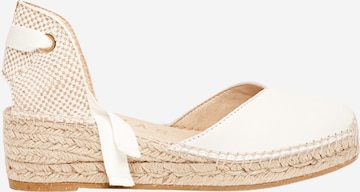 Alhamas - Zapatos destalonado 'Alpargata Cuña 5 cm' en blanco: frente
